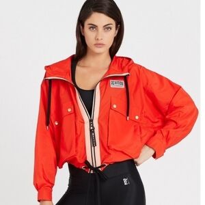 P.E Nation Cutshot Hooded Windbreaker Lightweight Jacket Athleisure Women's XS